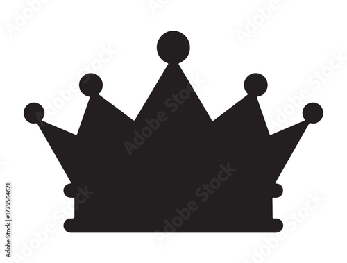 Glory of Nations crown icon in silhouette white background.