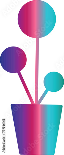 Gradient Potted Plant