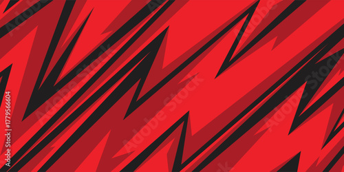 Abstract background with red spikes and zigzag line pattern and some copy space area