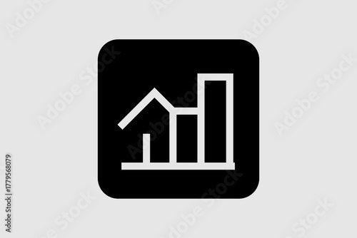 This image is a white-on-black minimalist icon enclosed within a rounded square shape, making it suitable for an application icon or button