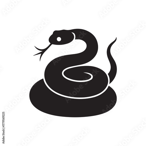 Danger and Poison Symbol. Mystical, Gothic, or Mythology Animal Graphic.