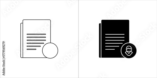 Line art illustration of a classic acoustic drum set for rhythm and music performance icon design. perfect for rock band themes