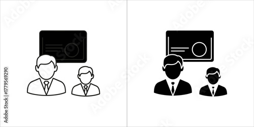 Audio mixer console outline icon illustration. sound board vector graphic. music production equipment, dj control panel, studio engineering, live event, recording technology symbol.