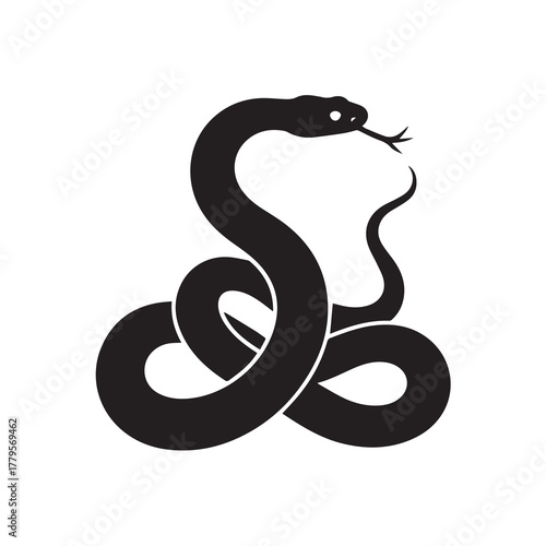 Danger and Poison Symbol. Mystical, Gothic, or Mythology Animal Graphic.