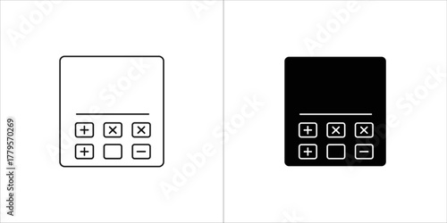 Calculator icon with buttons