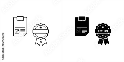 Return policy icon and badge