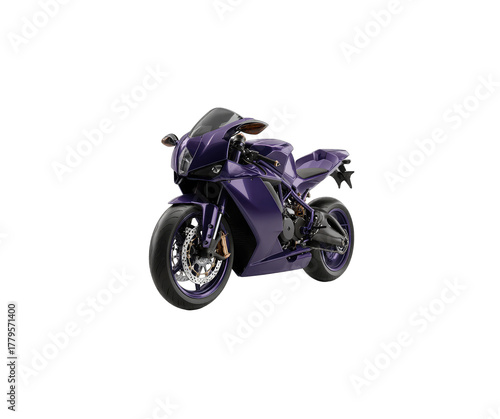 motorcycle isolated on white