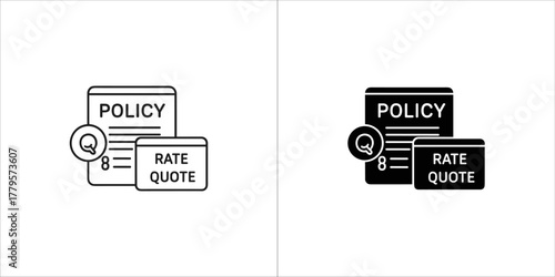 Policy and rate quote document icons