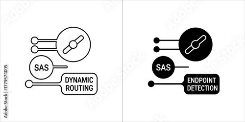 Sas dynamic routing and endpoint detection diagram
