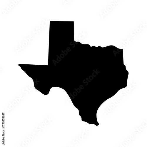 Texas state map silhouette