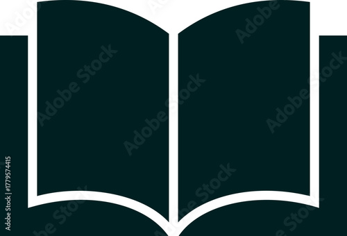 Book silhouette icon vector illustration. Open book sign isolated on transparent background. Vector symbol for education, library, learning, E-book, literature, study icon design.