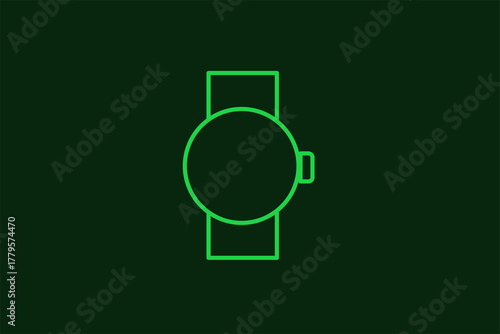 smart watch illustration in flat style design. Vector illustration.	
