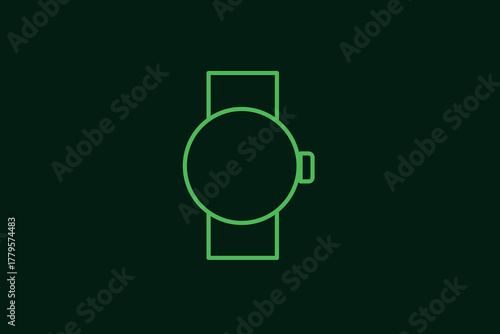 smart watch illustration in flat style design. Vector illustration.	

