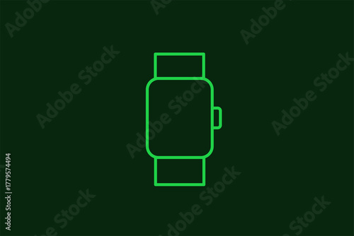 smart watch illustration in flat style design. Vector illustration.	
