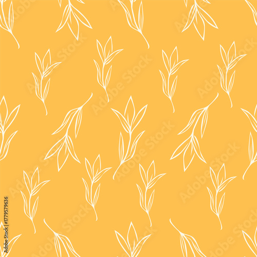 seamless pattern with bamboo leaves
