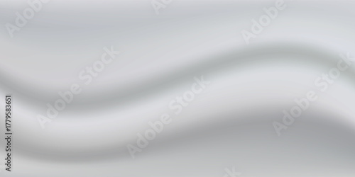 Smooth elegant white silk vector or satin luxury cloth texture background. White gray satin texture that is white silver fabric silk background. Soft shiny creased satin fabric folding texture. Vector