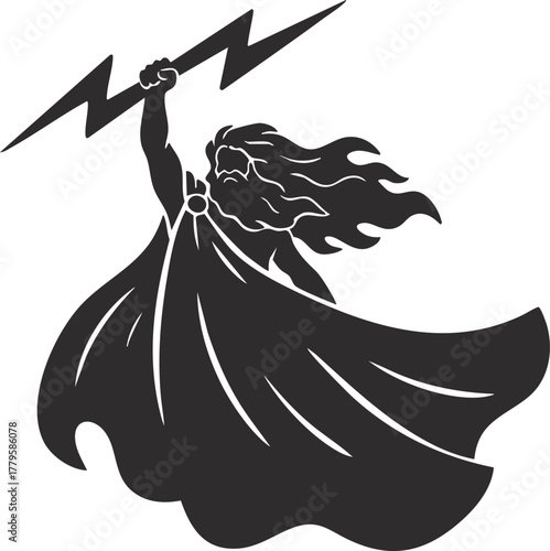 greek god zeus vector illustration