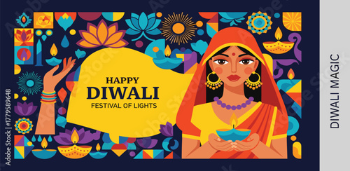 Celebrating Diwali An Enchanting Festival of Lights with Traditional Indian Art