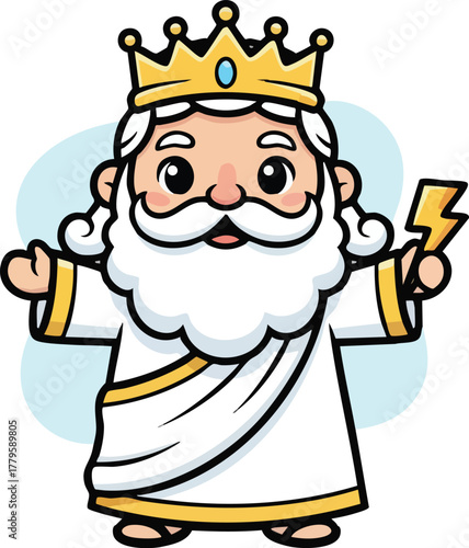 greek god zeus vector illustration