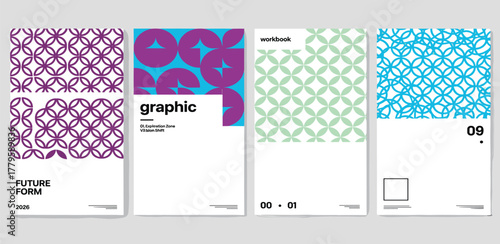 A Collection of Abstract Geometric Patterned Posters in Modern Design for Creative Inspiration