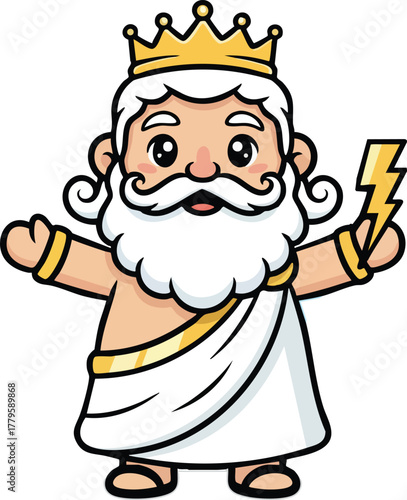 greek god zeus vector illustration