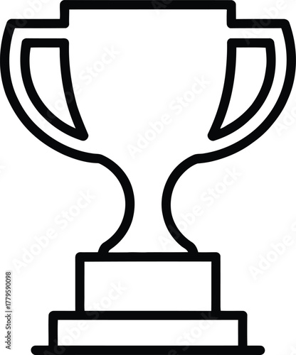 Success Trophy and Achievement Award Line Icon