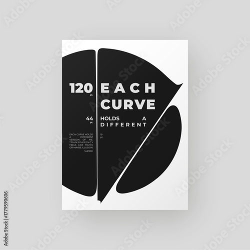Abstract black-and-white poster featuring liquid glass distortion and smooth refraction effects. A futuristic composition blending typography, reflection, and optical illusion