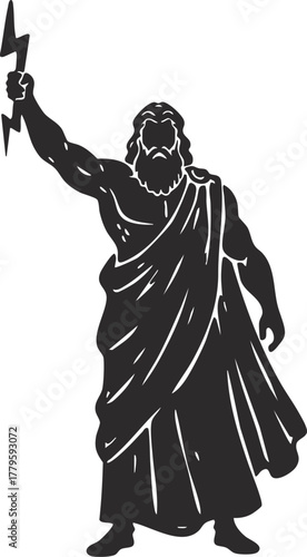 greek god zeus vector illustration