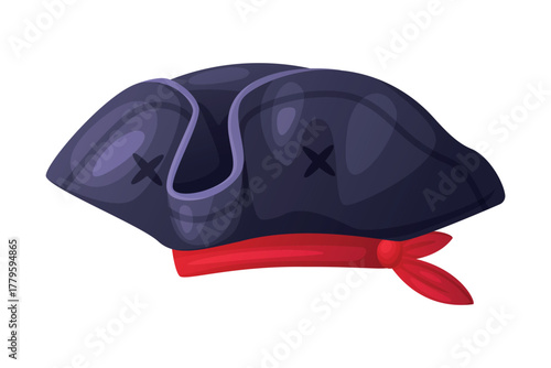 Pirate Hat and Headdress for Corsair Vector Illustration