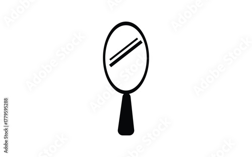 Hand Mirror Isolated on White Background Reflects Personal Care Beauty Accessory Grooming Tool Vanity Feminine Elegance and Reflection