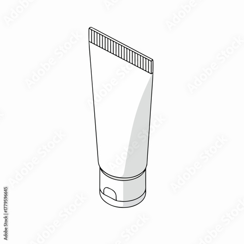 Simple Isometric Tube Of Cream Container For Cosmetic Beauty Product