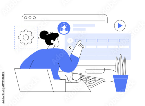 Time tracking software isolated cartoon vector illustrations.