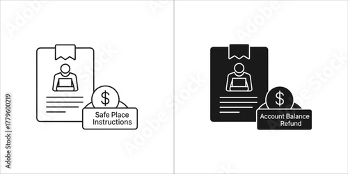 Safe place instructions and account balance refund