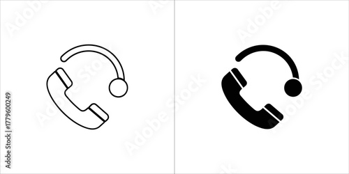 Icon of phone with headset
