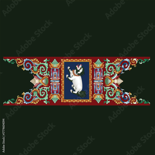 Tibetan Corner design , Border design, Tibetan Flower Design , Tibetan wallpaer design, Tibetan Art, Tibetan Illustration , 