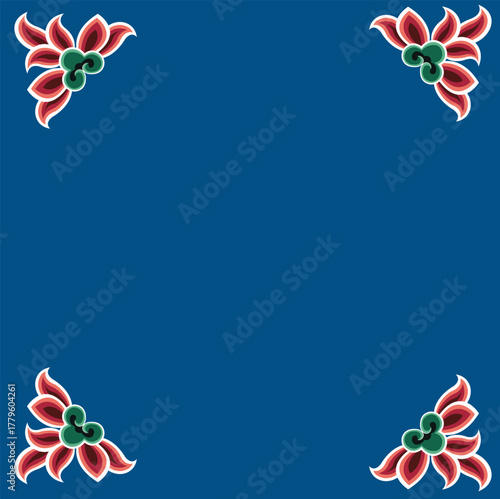 Tibetan Corner design , Border design, Tibetan Flower Design , Tibetan wallpaer design, Tibetan Art, Tibetan Illustration , 