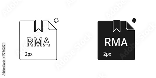 Rma file icon, representing return merchandise authorization