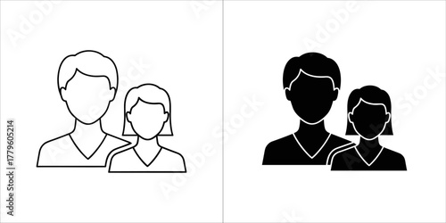 Family icon, representing parents and children