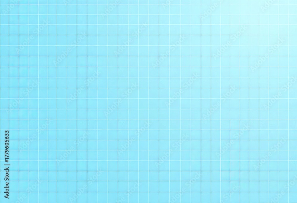 Seamless vector background of light blue graph paper grid,  blueprint,  abstract