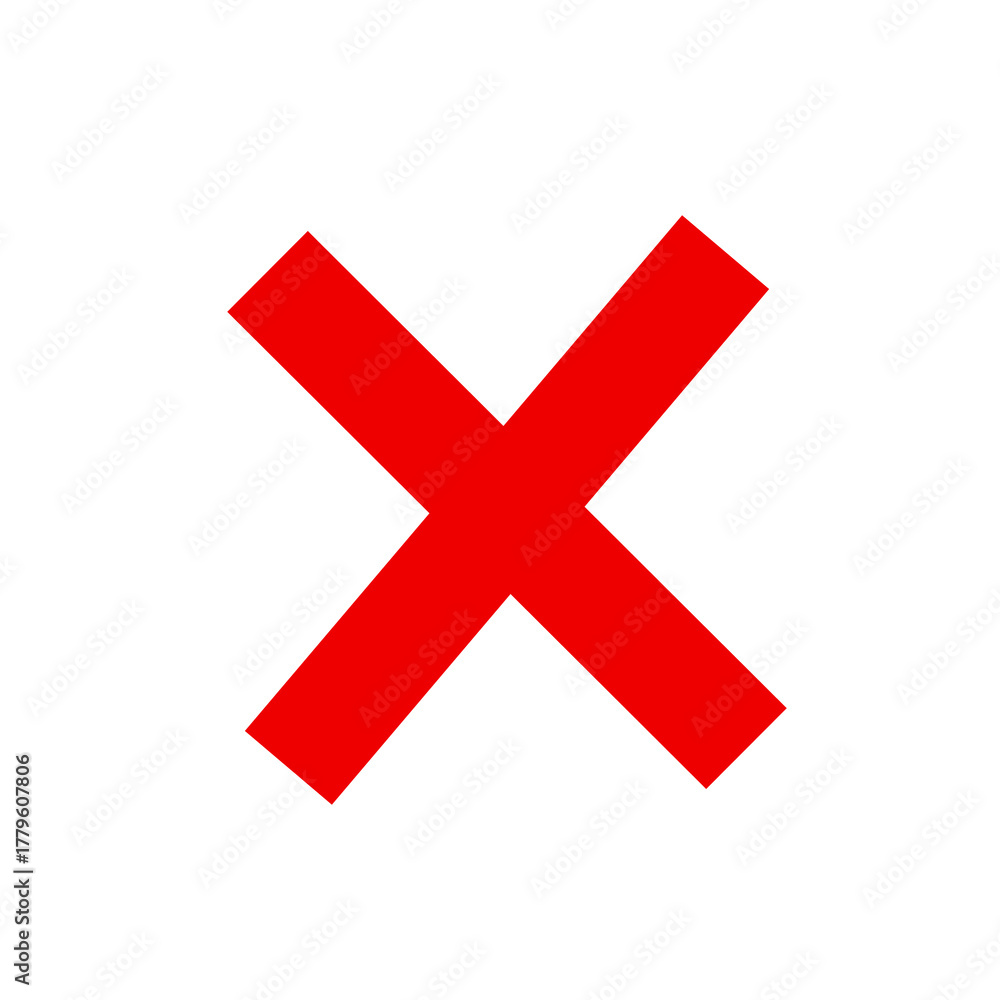 Obraz premium red cross mark