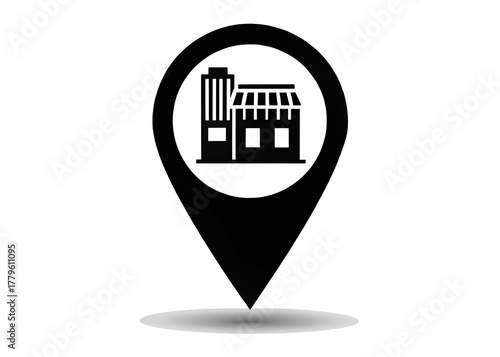 business location map pin icon 