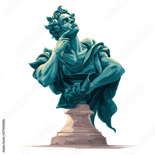 Funny Sculpture Vector Clipart