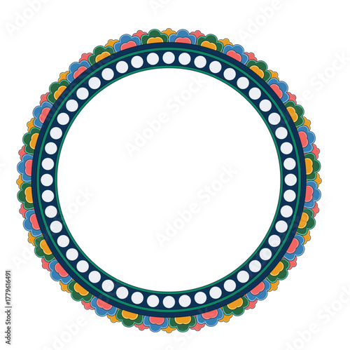Tibetan Illustration frame Design , Tibetan design, Tibetan Art, Circle design, Tibetan Illustration
