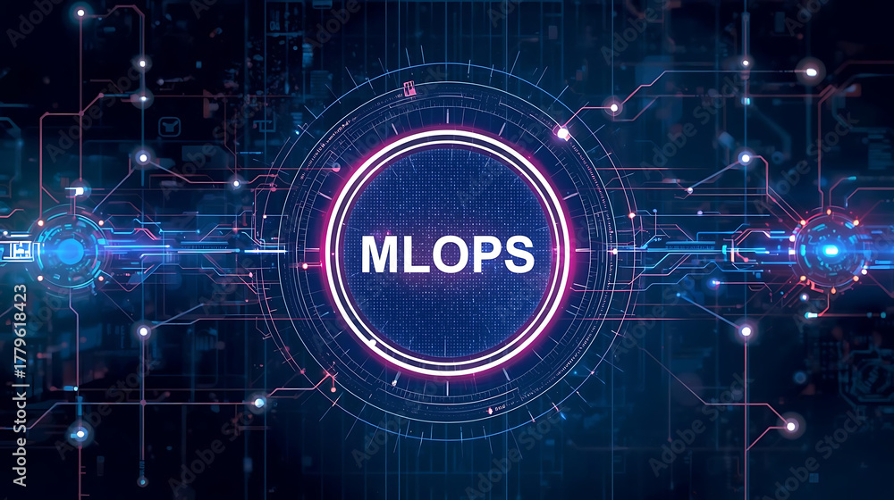 Obraz premium Advanced MLOps Framework for Scalable Machine Learning Deployment, Automated Model Pipeline Management, Continuous Training and Monitoring, Efficient Data Engineering Workflows