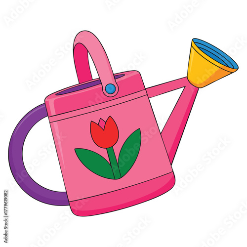 Illustration of sprinkler isolated on white background vector design ideal for gardening irrigation water system or landscape maintenance themed creative artwork