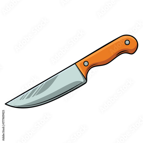 Knife illustration isolated on white background ideal for culinary design cooking tutorial recipe kitchen or food themed vector creative artwork