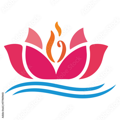 Lotus beauty logo vector illustration design perfect for spa floral wellness brand flower emblem or elegant feminine creative artwork style