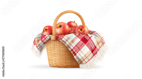 basket with apples