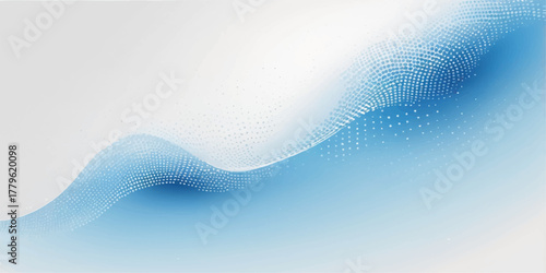 Abstract blue wave design vector illustration with light lines and clean water curve backdrop