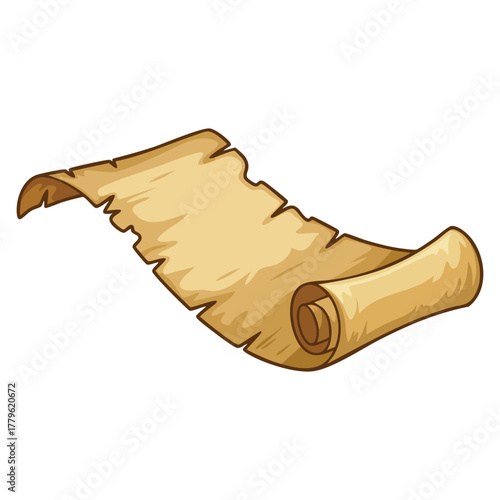 Vector illustration of vintage paper isolated on white background suitable for retro stationery old letter antique document or creative artwork design projects